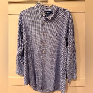 Ralph Lauren Blue Checkered Men's Shirt